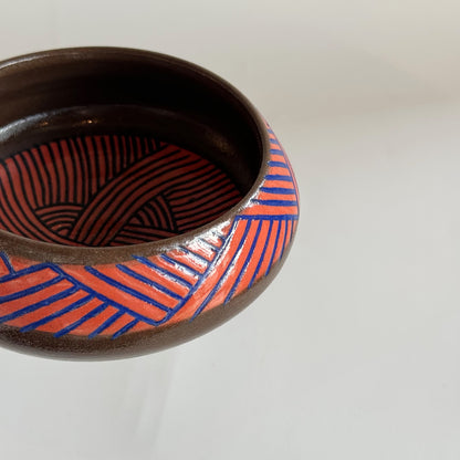 Chocolate Clay Santa Fe Bowl | Jim Pratt- Tulsa Clay