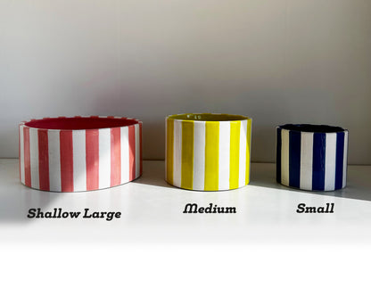 Big Top Stripes Handpoured Candle & Vase