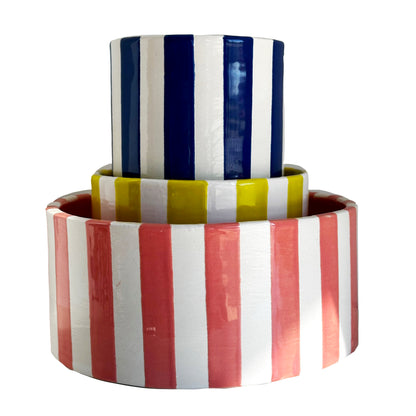 Big Top Stripes Handpoured Candle & Vase