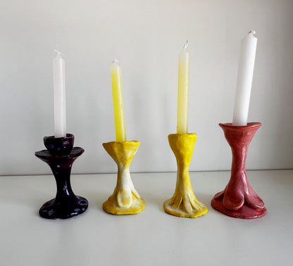 Tiny Stoneware Candlestick Holder | Jessica Walker