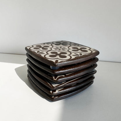 Chocolate Ceramic Coasters | Trisha Boatright