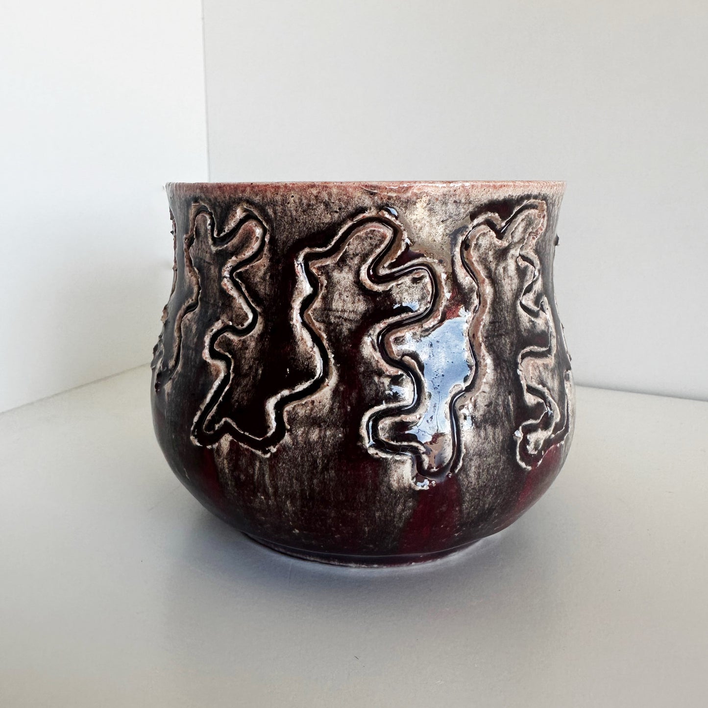 Carved Red Cup Vase | Katie Brown