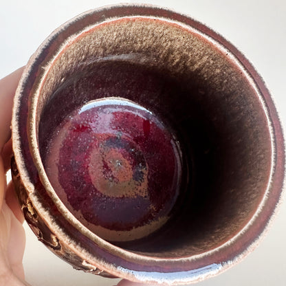 Carved Red Cup Vase | Katie Brown