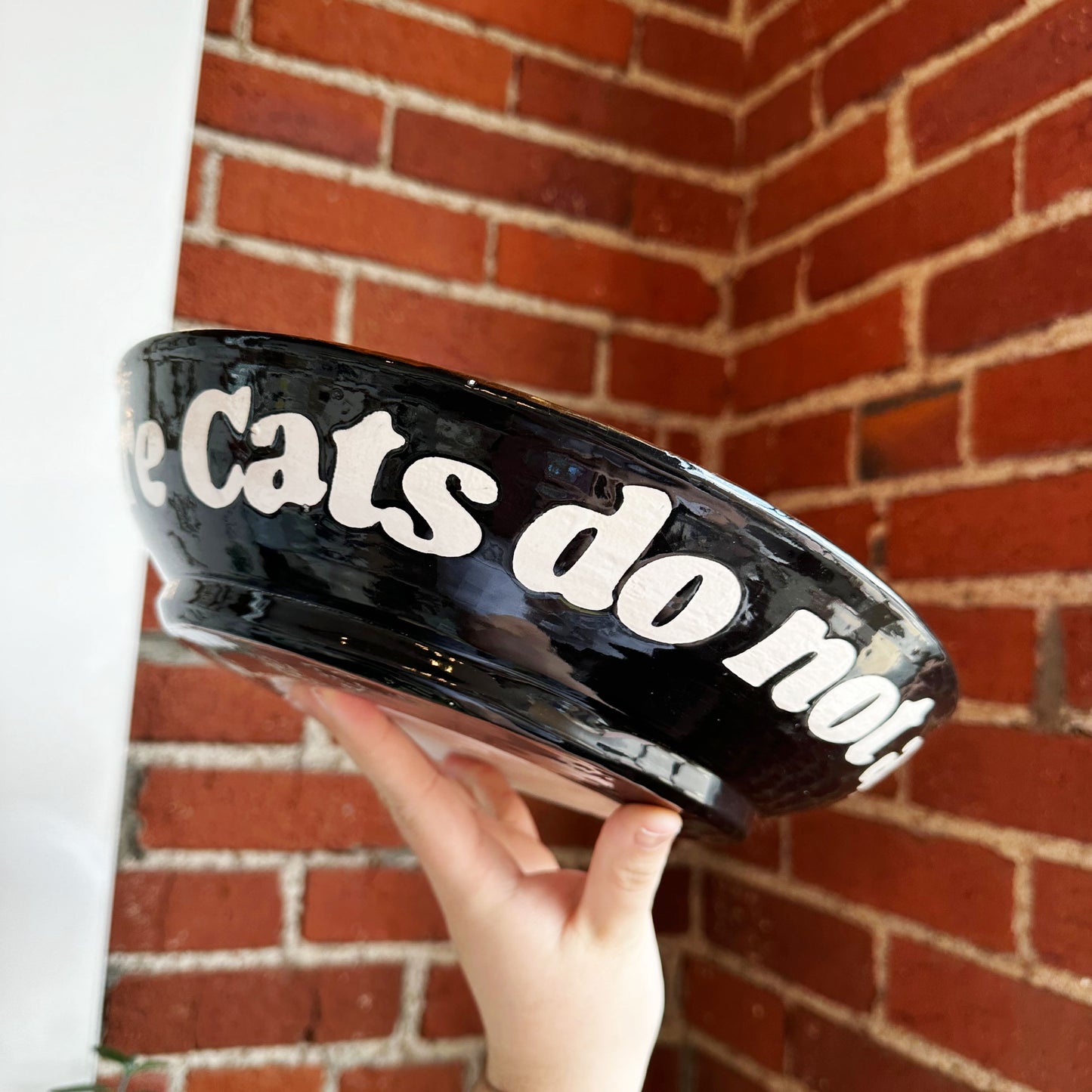 Large Serving Bowl with Cat Accents | Jessica Walker