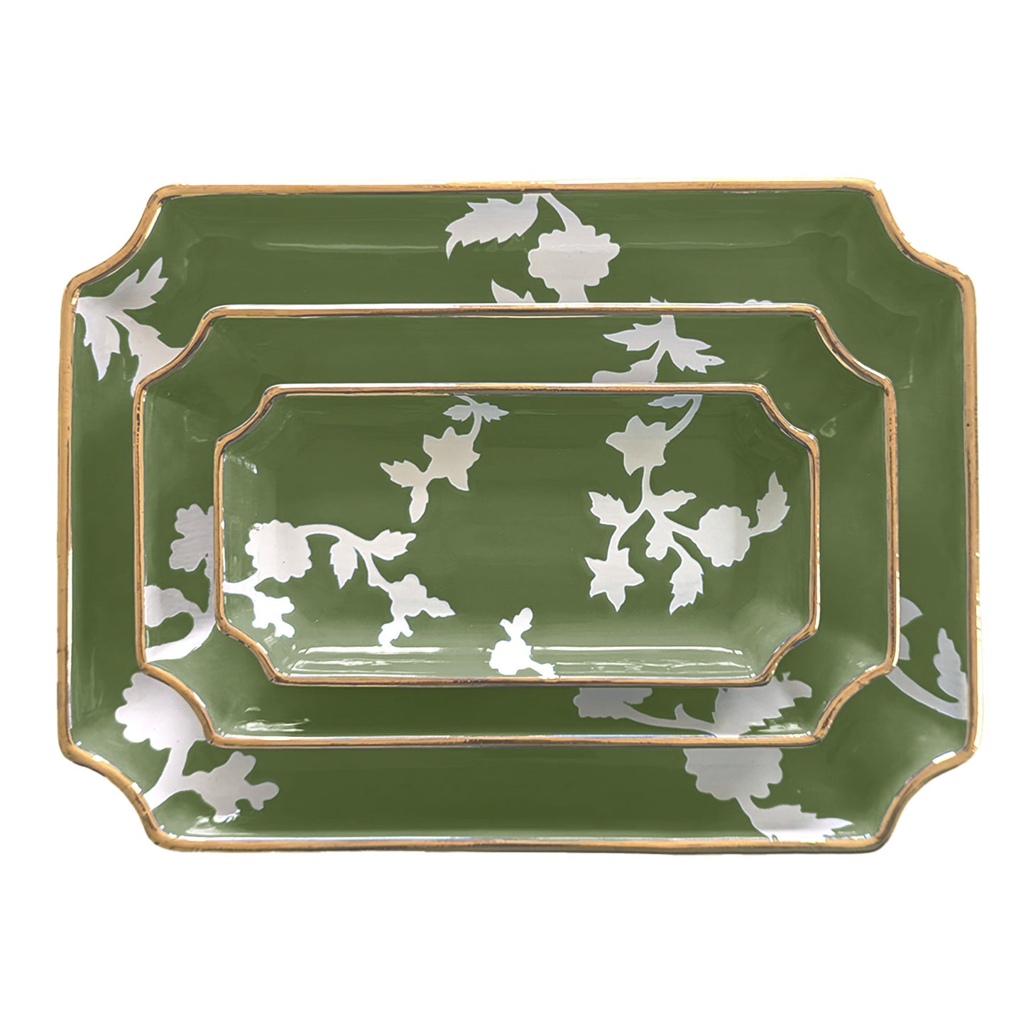 Chinoiserie Dreams Trays with Gold Accent