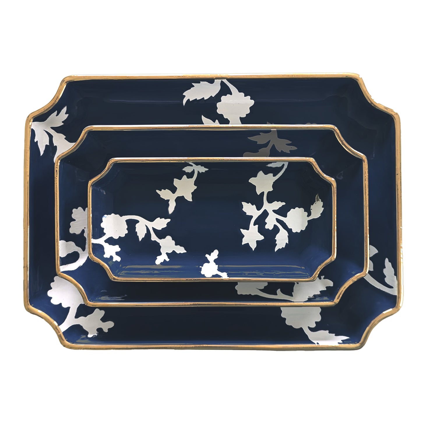 Chinoiserie Dreams Trays with Gold Accent