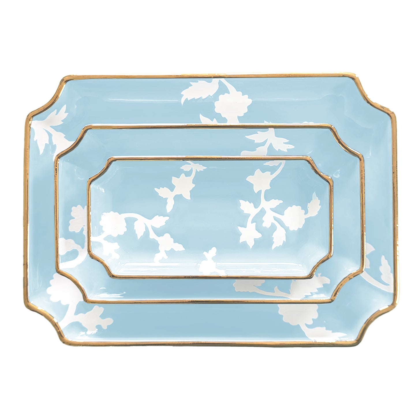 Chinoiserie Dreams Trays with Gold Accent