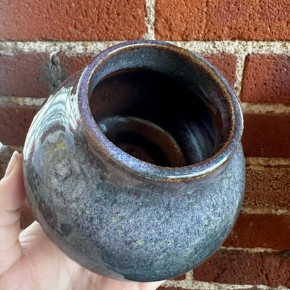 Blue Copper Moon Vase | Madeleine Schmidt