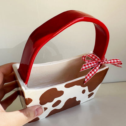 Cow Print Purse Vase | Jessica Walker