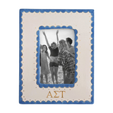 Alpha Sigma Tau Scallop Monogrammed Picture Frame