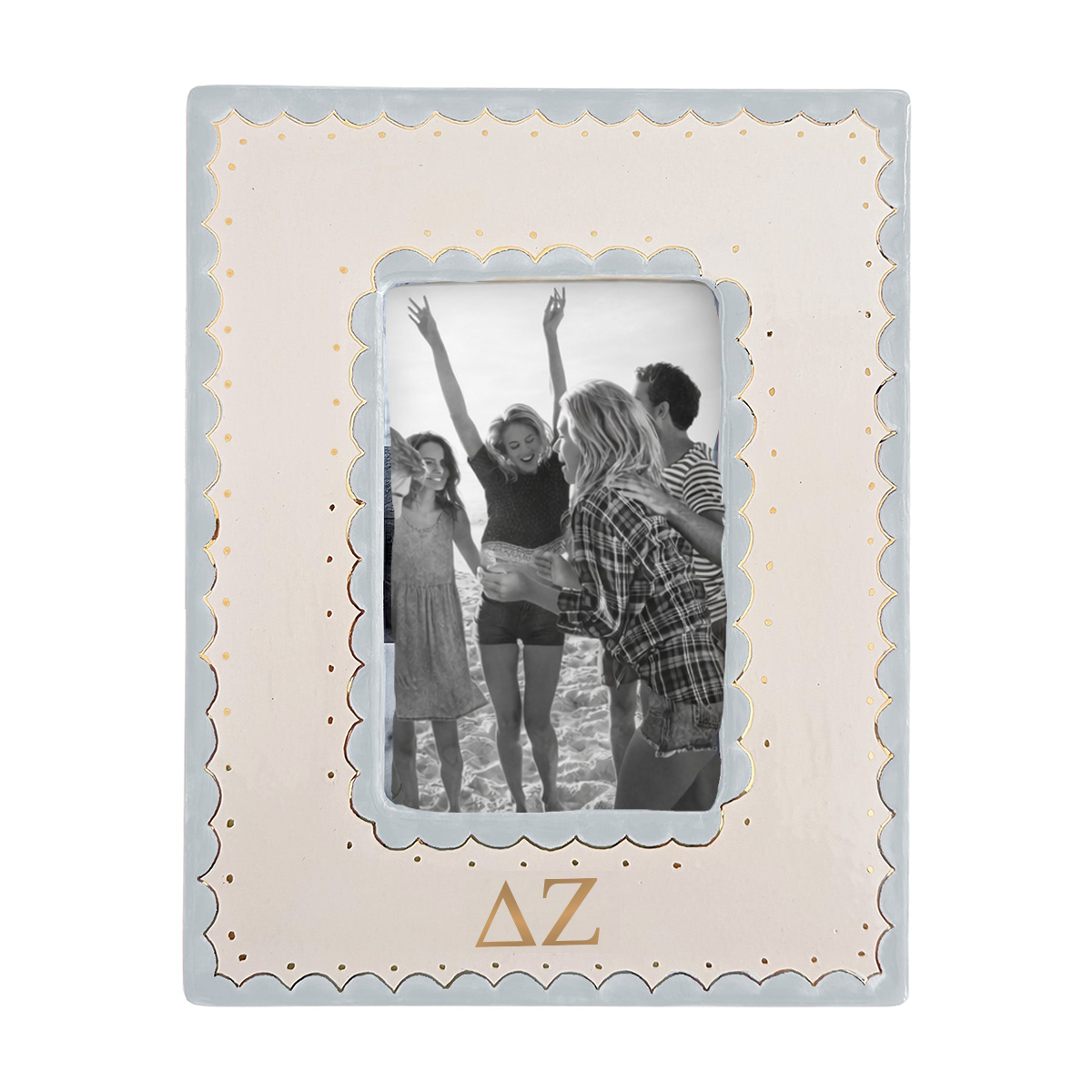 Delta Zeta Scallop Monogrammed Picture Frame