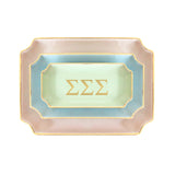 Tri Sigma Gold Monogram Decorative Tray