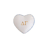 Personalized Delta Gamma Gold Monogrammed Heart Box