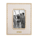 Alpha Chi Omega Scallop Monogrammed Picture Frame