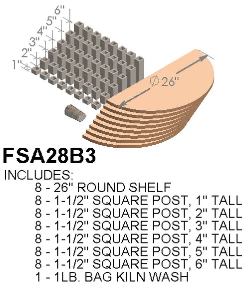 Paragon Furniture Shelf Kit for CT122829 Kilns