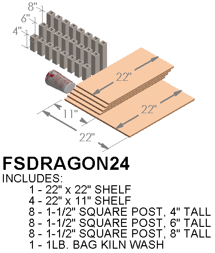 Paragon Furniture Shelf Kit for Paragon Dragon Kiln