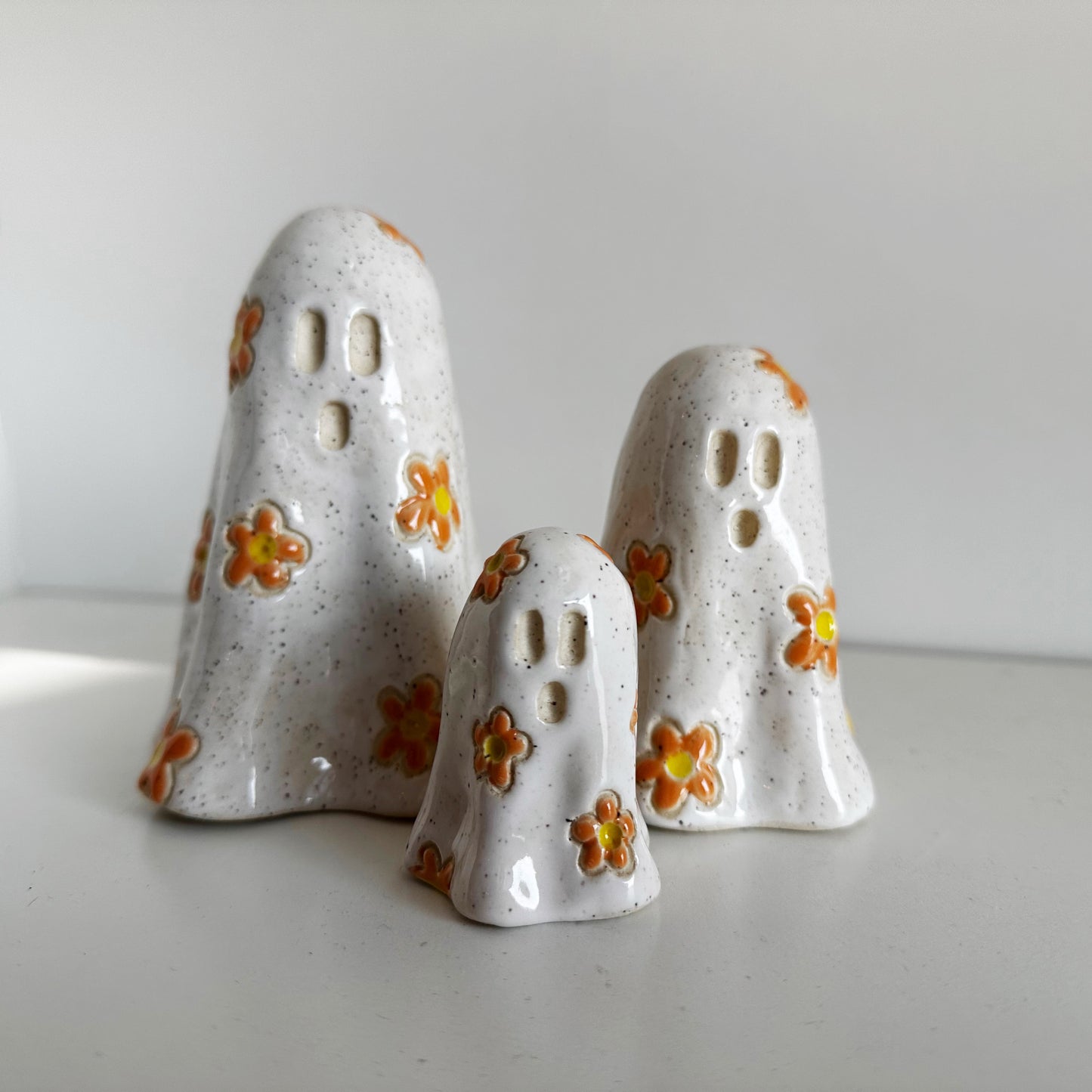 Floral Sheet Ghost Figures | KH Pottery