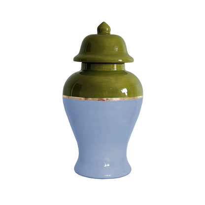 Two Tone Color Block Ginger Jar- The Blues