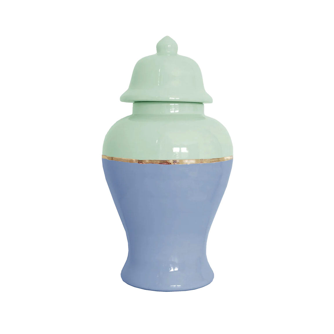 Two Tone Color Block Ginger Jar- The Blues