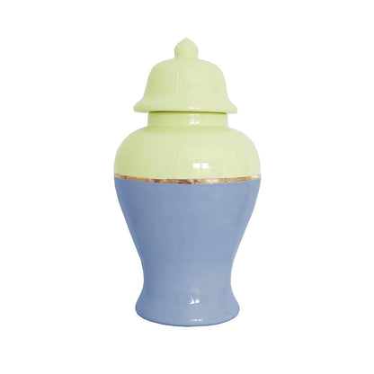 Two Tone Color Block Ginger Jar- The Blues