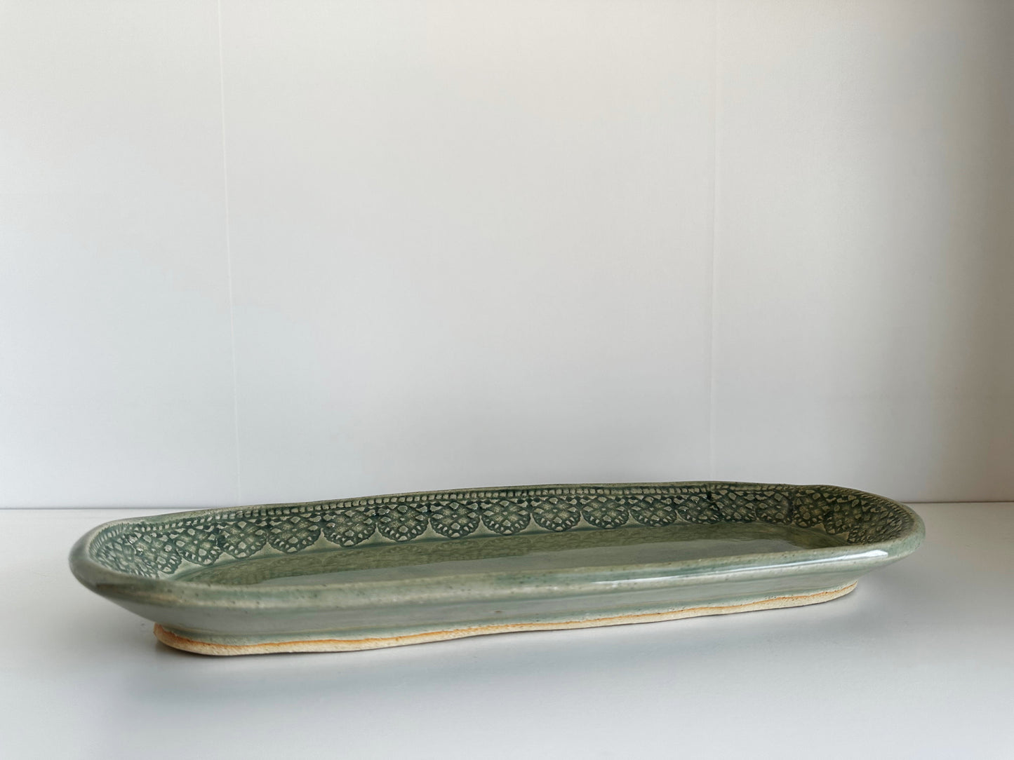 Green Oblong Tray | Trisha Boatright