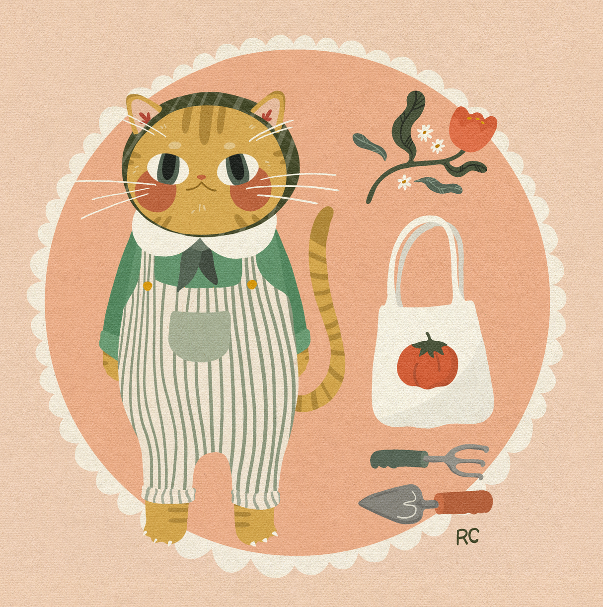Garden Cat Print | Rachele Cromer