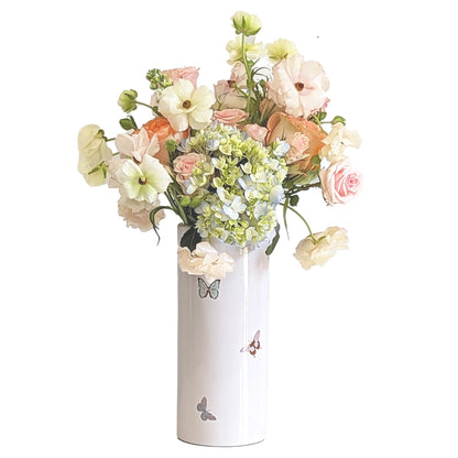 Gilded Butterflies Column Vase | Wholesale