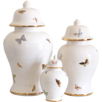 Gilded Butterflies Ginger Jars | Wholesale