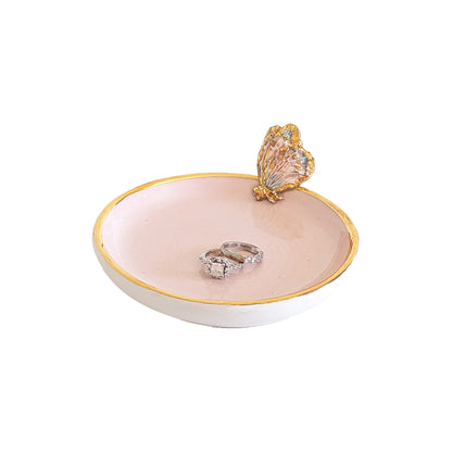 Gilded Butterfly Ring Dish