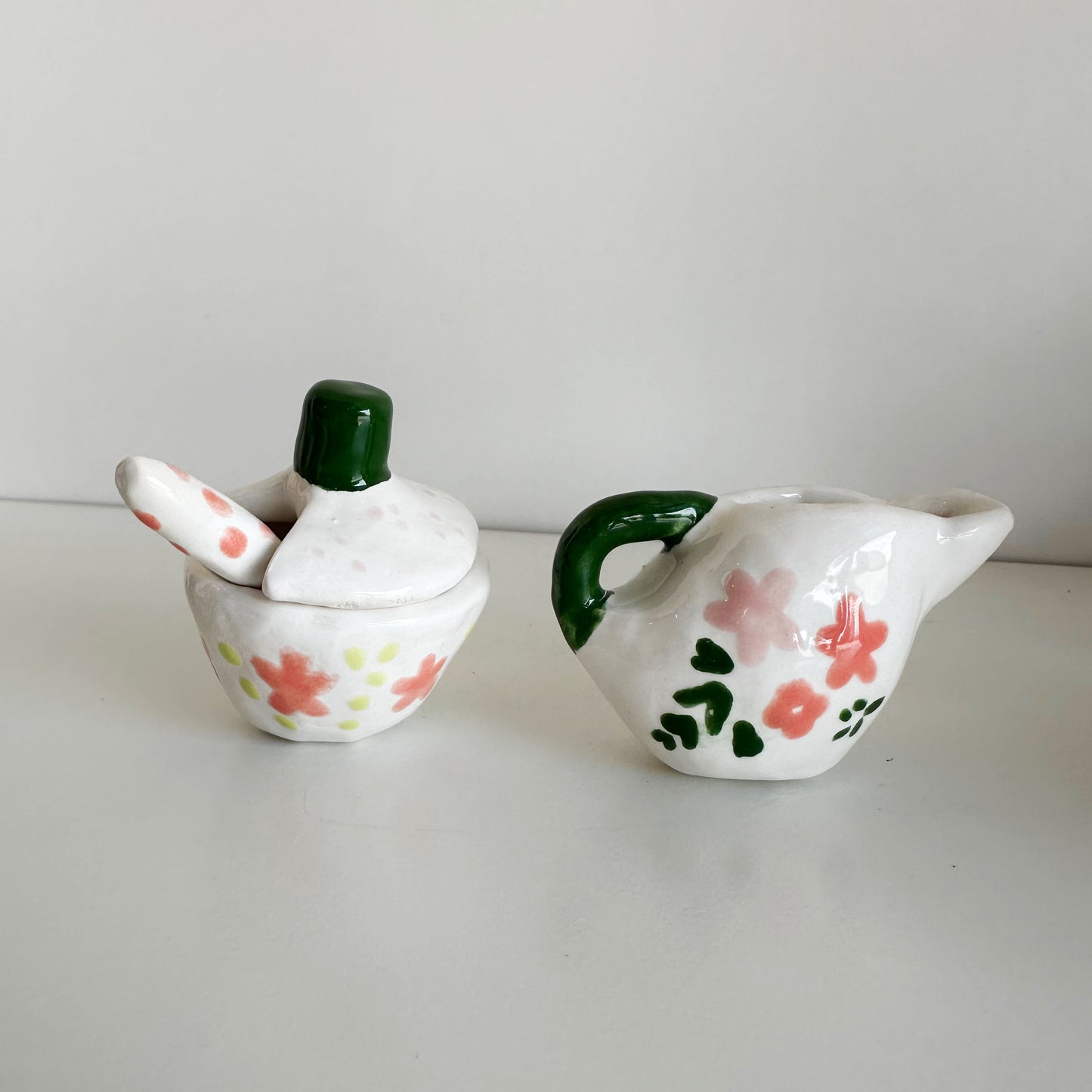 Green and Pink Mini Tea Set | Jessica Walker