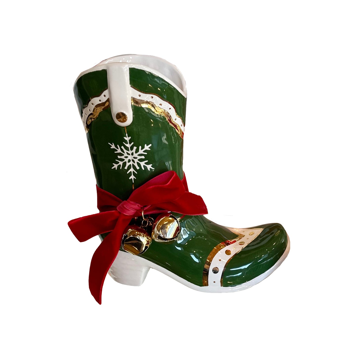 Santa's Cowboy Boot Vase | Wholesale