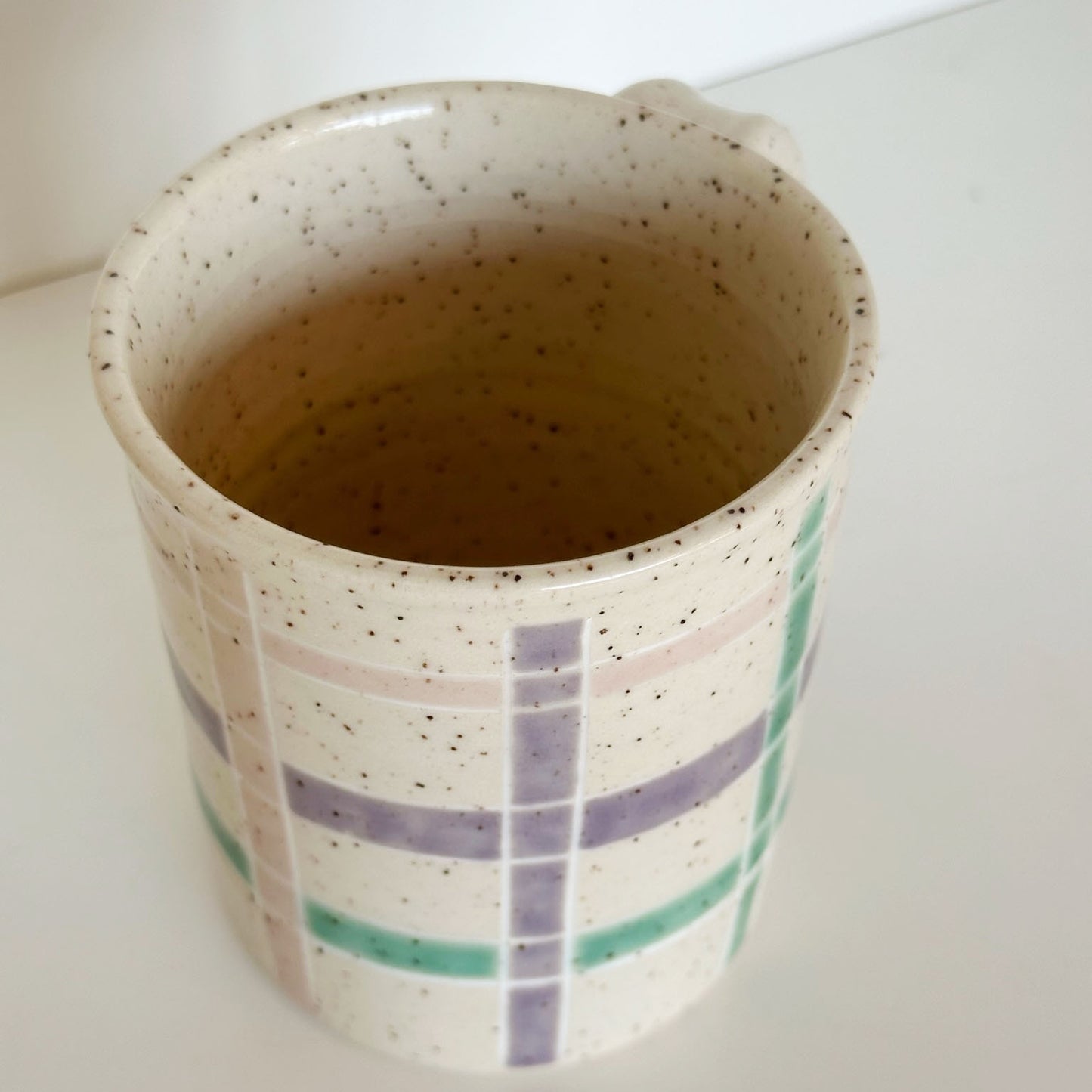 Pastel Plaid Mug | KH Pottery