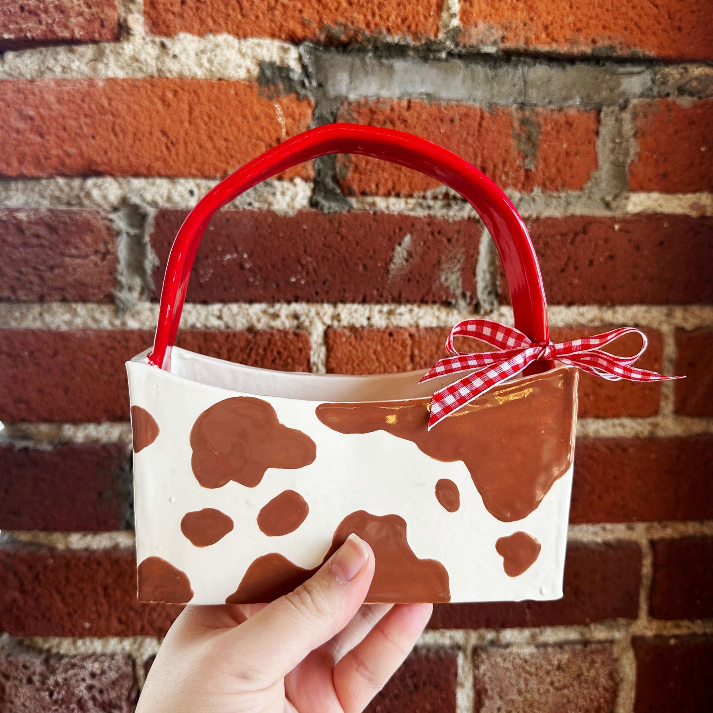 Cow Print Purse Vase | Jessica Walker