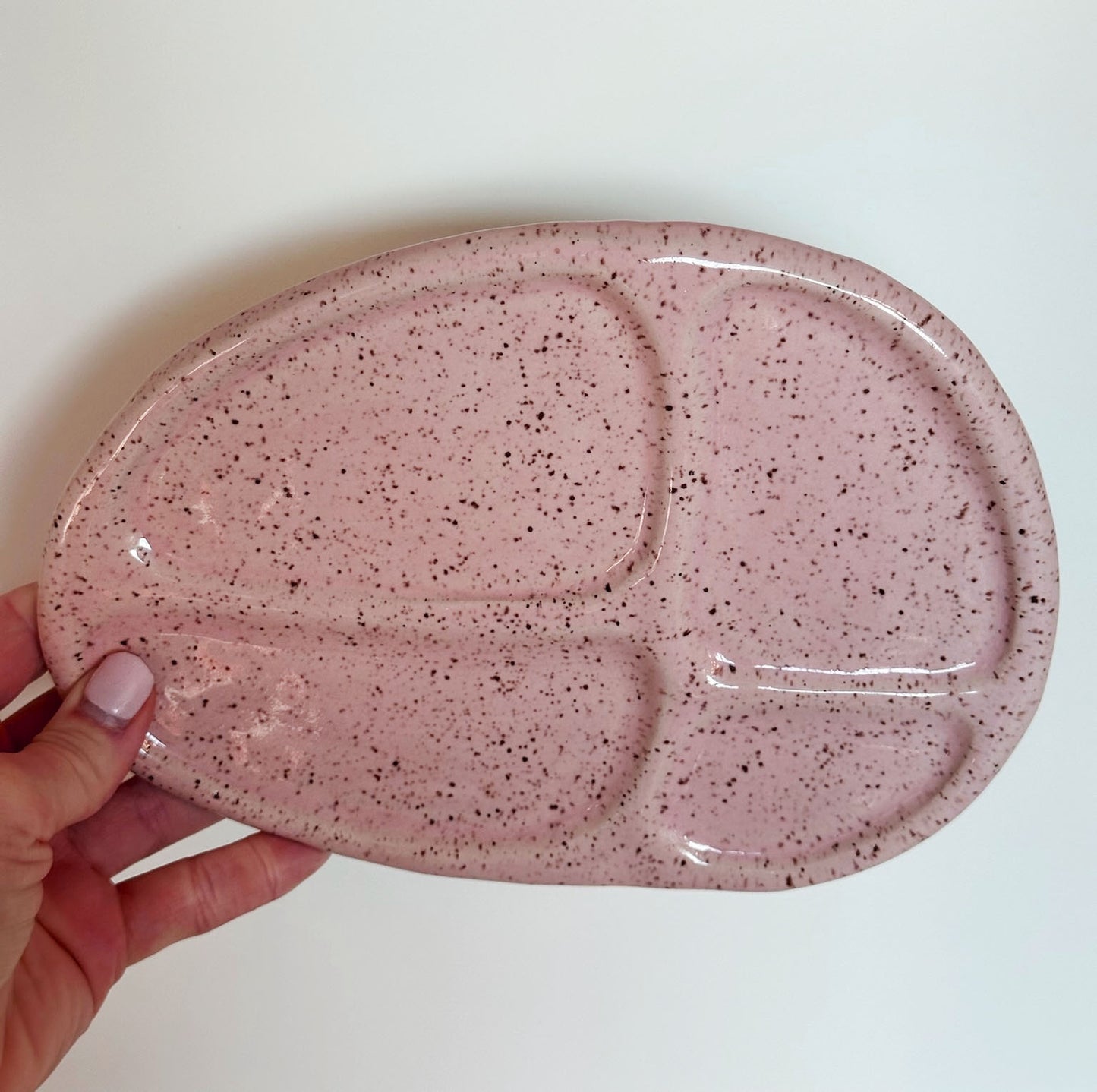 Pink Sectioned Tray | Terra Clay Co.