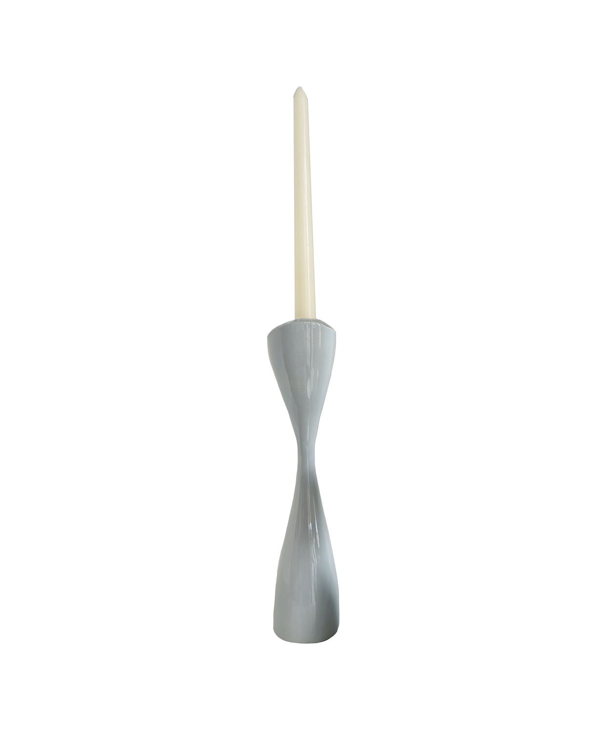 Tulip Candlestick Holders in Hydrangea Blue