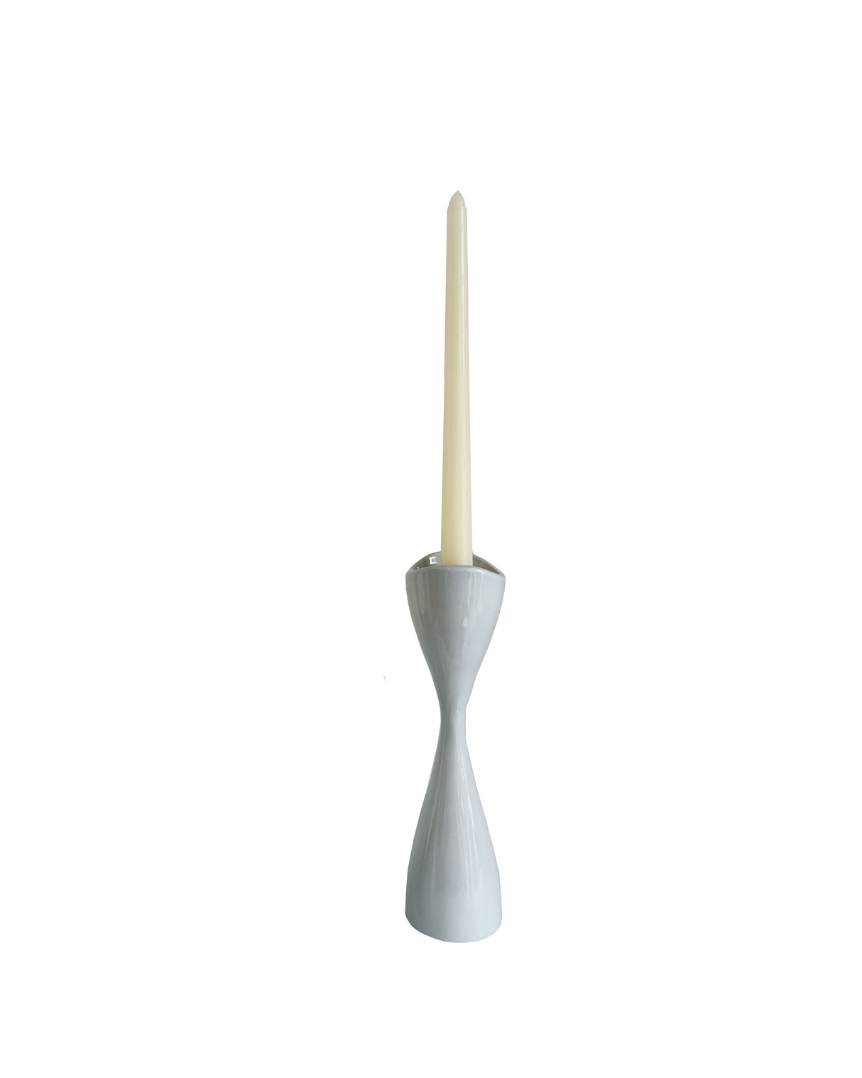 Tulip Candlestick Holders in Hydrangea Blue