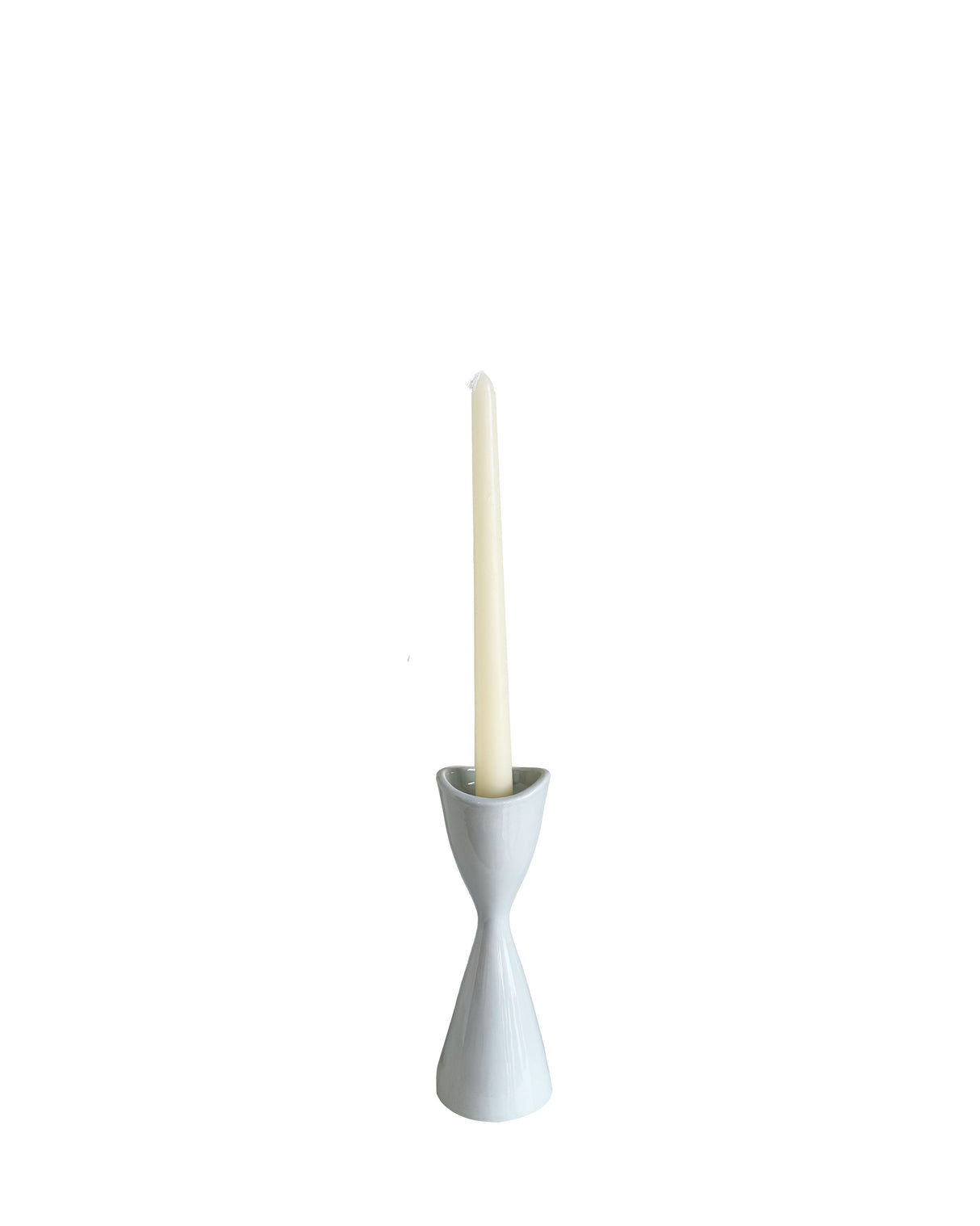 Tulip Candlestick Holders in Hydrangea Blue