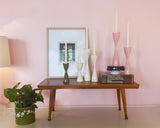 Tulip Candlestick Holders in Hydrangea Blue