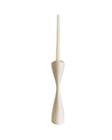 Tulip Candlestick Holders in Speckled Cream