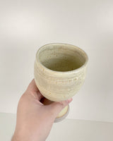 Yellow-Cream Stoneware Goblet | Lowell Baker
