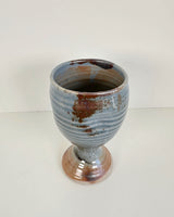 Blue and Rust Stoneware Goblet | Lowell Baker