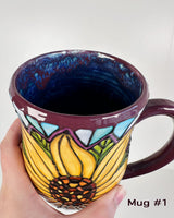 Stained Glass Style Sunflower Mugs- Multiple Options Availble | Once & Future Things