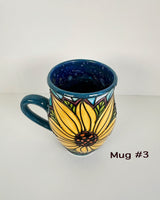 Stained Glass Style Sunflower Mugs- Multiple Options Availble | Once & Future Things
