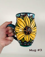 Stained Glass Style Sunflower Mugs- Multiple Options Availble | Once & Future Things