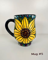 Stained Glass Style Sunflower Mugs- Multiple Options Availble | Once & Future Things