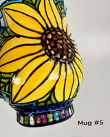Stained Glass Style Sunflower Mugs- Multiple Options Availble | Once & Future Things