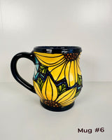 Stained Glass Style Sunflower Mugs- Multiple Options Availble | Once & Future Things