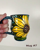Stained Glass Style Sunflower Mugs- Multiple Options Availble | Once & Future Things