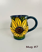 Stained Glass Style Sunflower Mugs- Multiple Options Availble | Once & Future Things
