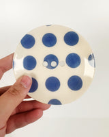Dot and Diamond Ceramic Soap Dishes- Round | Terra Clay Co.